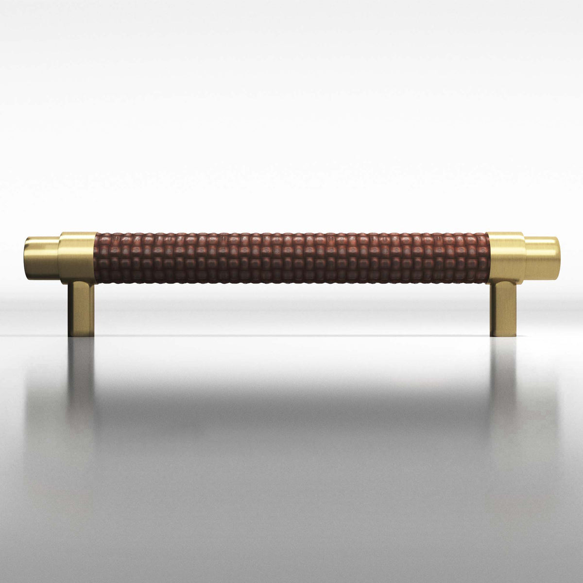 Tanner's Craft L1307 leather pull in Antique Brass
