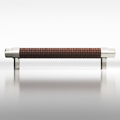 Tanner's Craft L1309 leather pull in Nickel Stainless