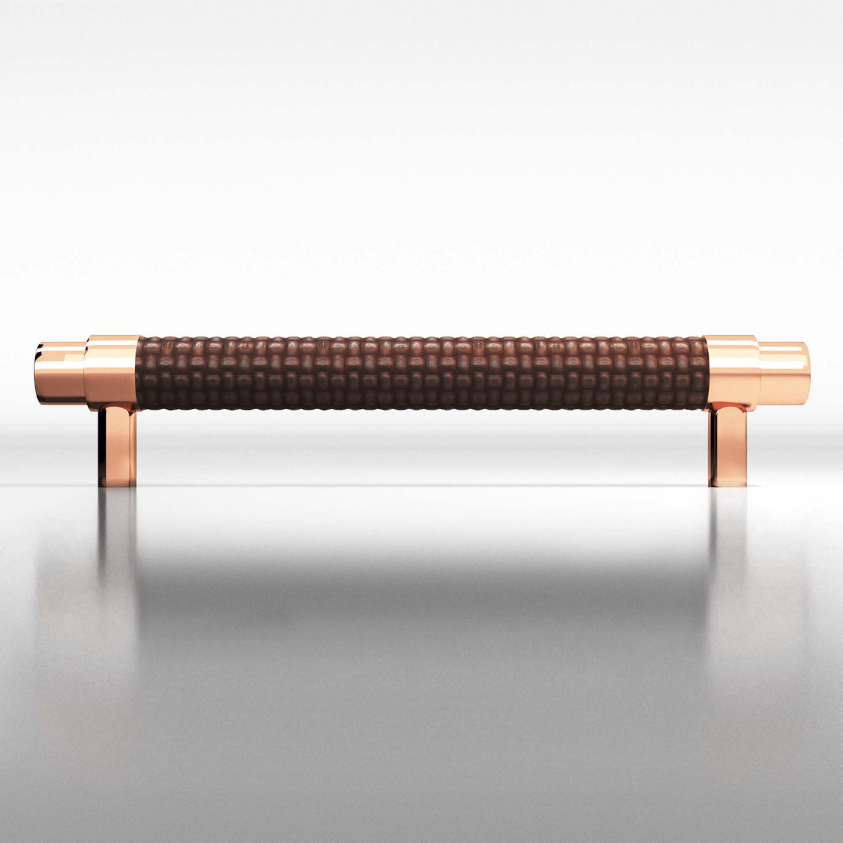 Tanner's Craft L1309 leather pull in Polished Copper