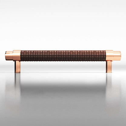 Tanner's Craft L1309 leather pull in Polished Copper
