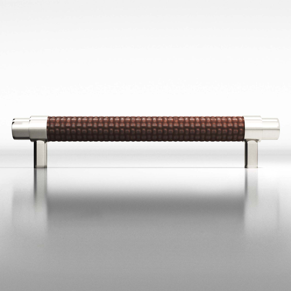 Tanner's Craft L1309 leather pull in Satin Nickel