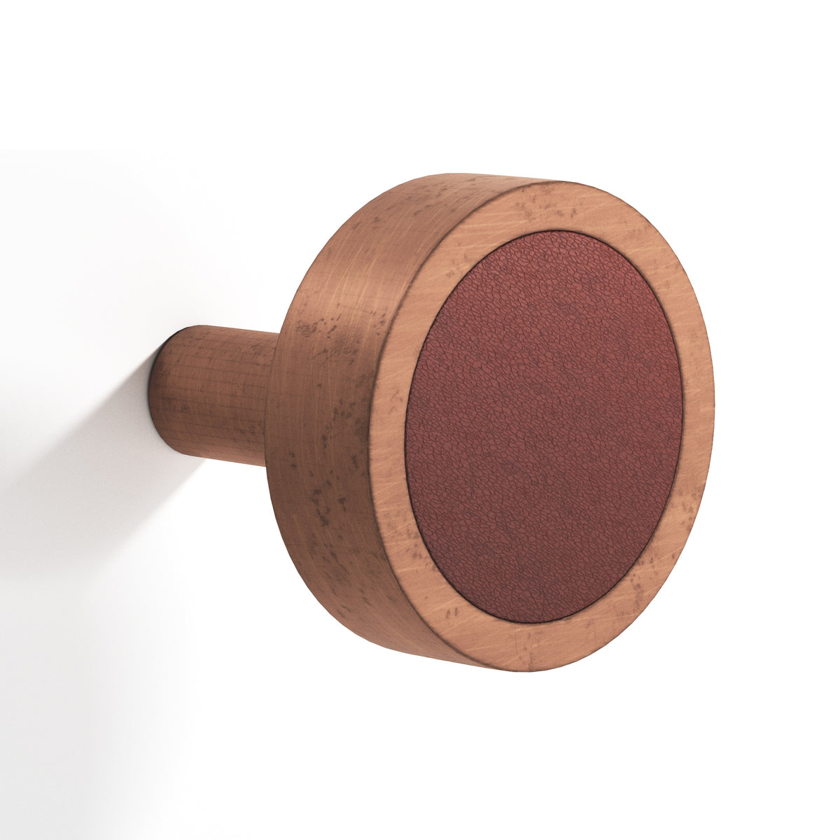 Tanner's Craft L510 leather cabinet knob in Distressed Antique Copper