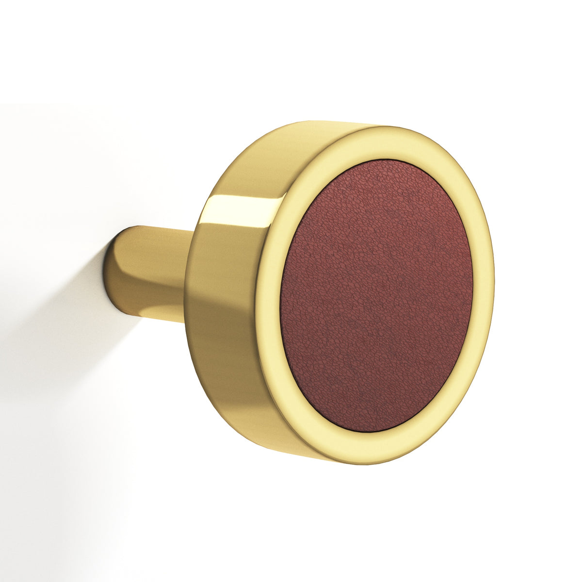 Tanner's Craft L510 leather cabinet knob in Antique Bronze