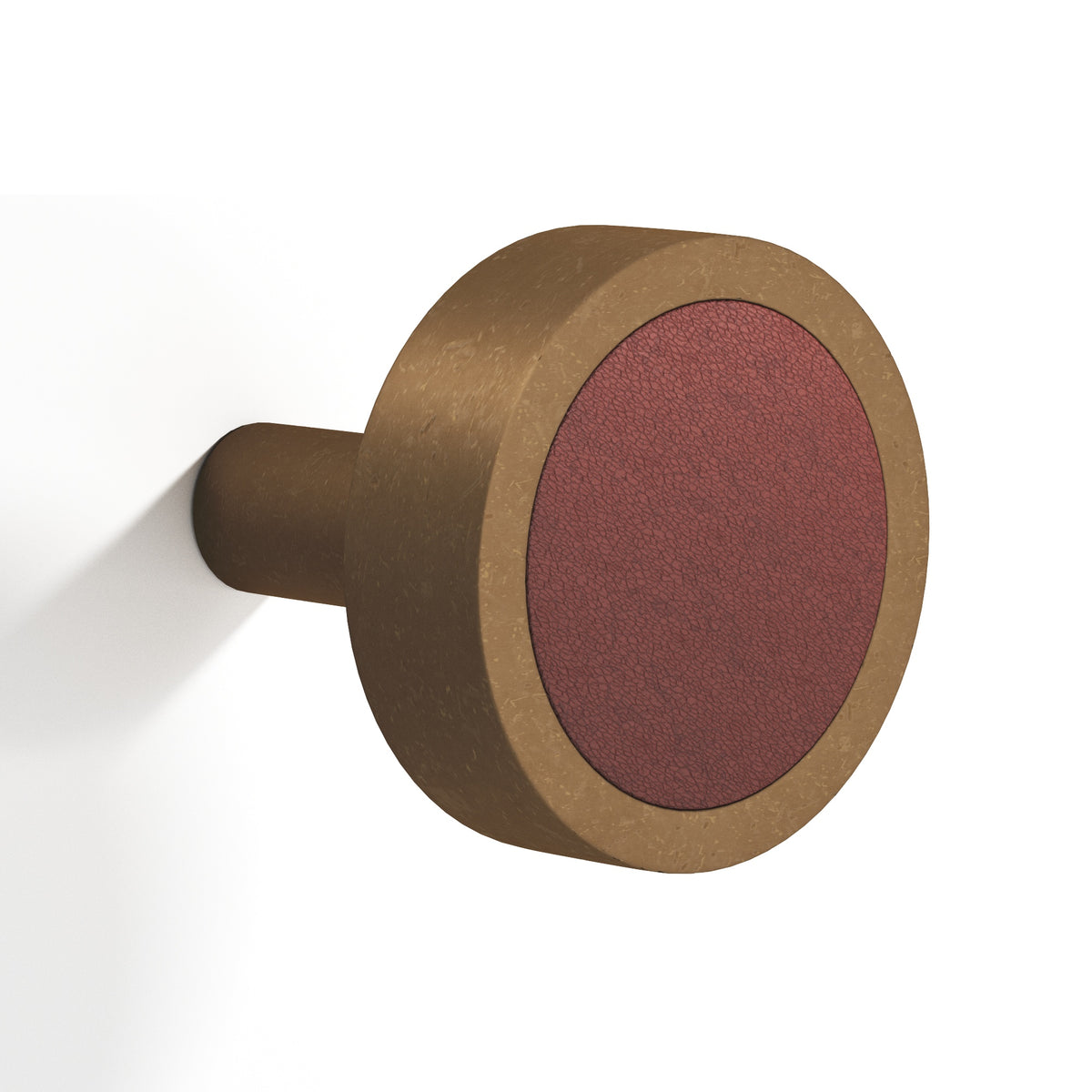 Tanner's Craft L510 leather cabinet knob in Distressed Light Statuary Bronze