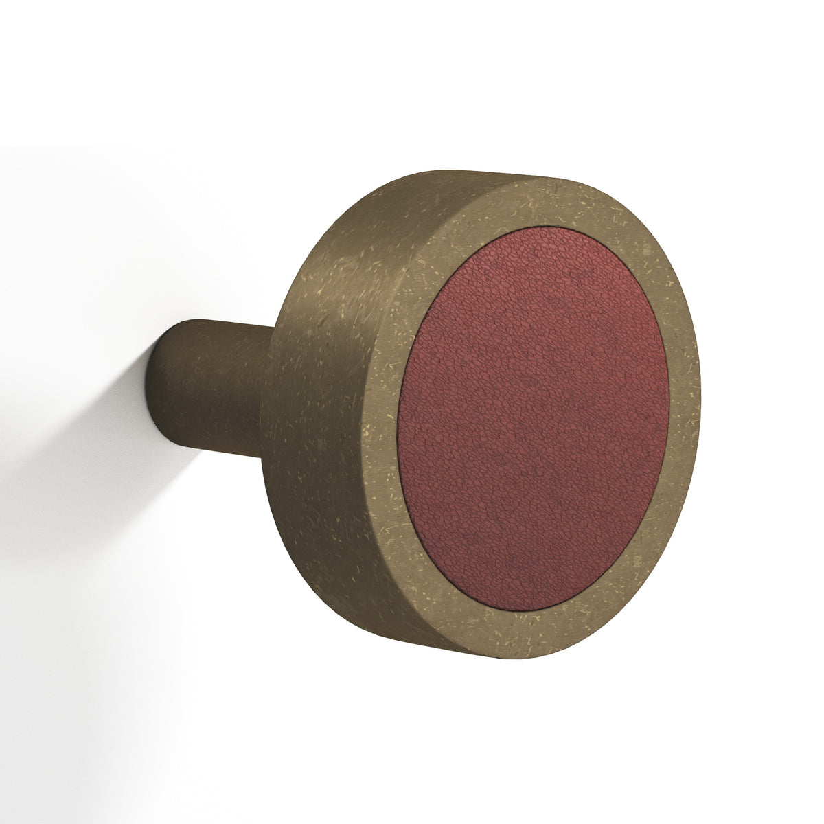 Tanner's Craft L510 leather cabinet knob in Distressed Oil Rubbed Bronze