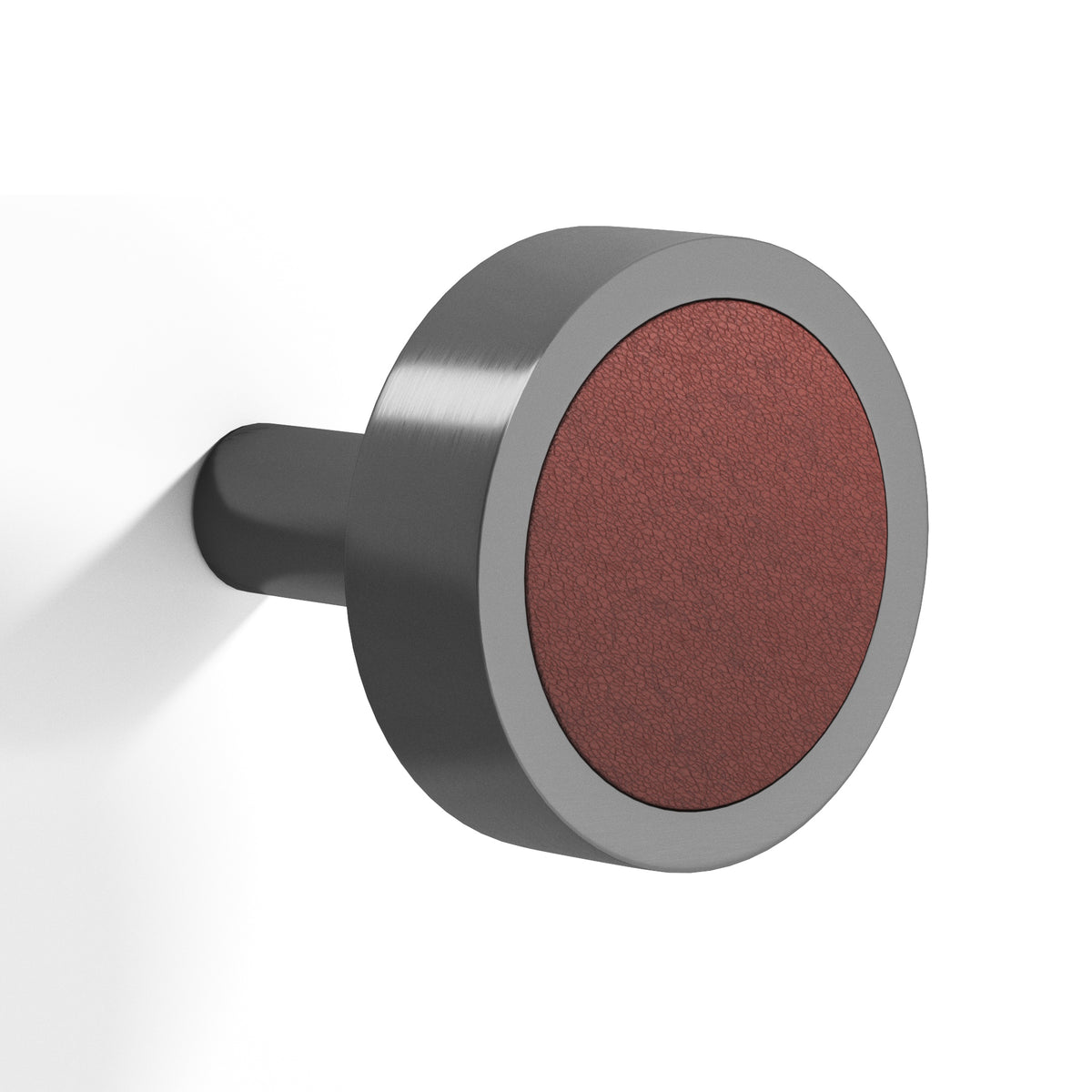 Tanner's Craft L510 leather cabinet knob in Graphite