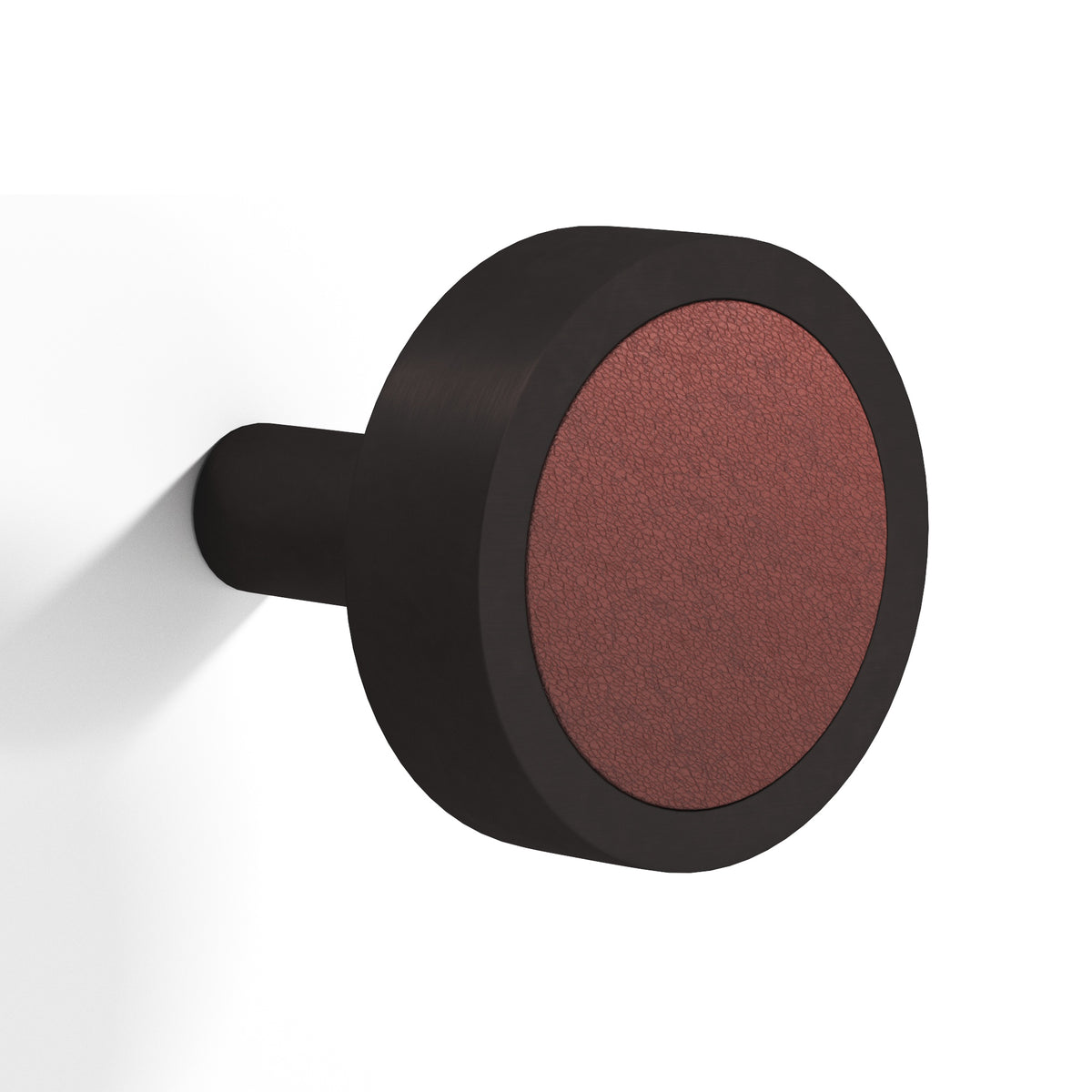 Tanner's Craft L510 leather cabinet knob in Matte Dark Statuary Bronze