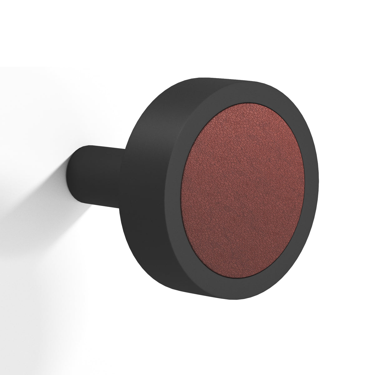 Tanner's Craft L510 leather cabinet knob in Matte Graphite