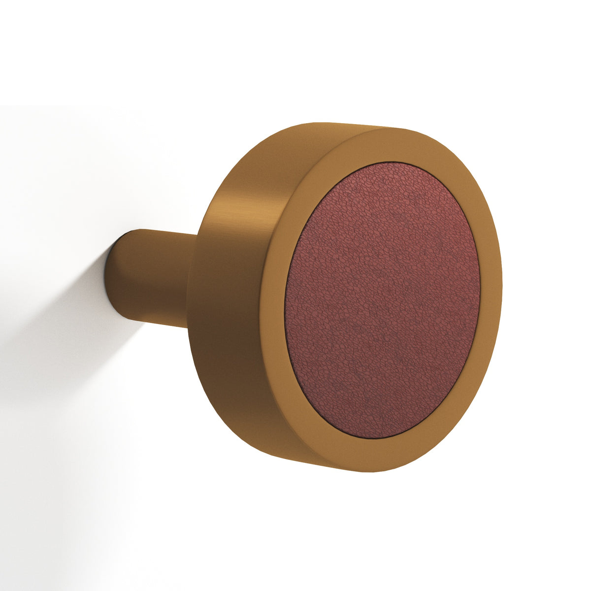 Tanner's Craft L510 leather cabinet knob in Matte Light Statuary Bronze