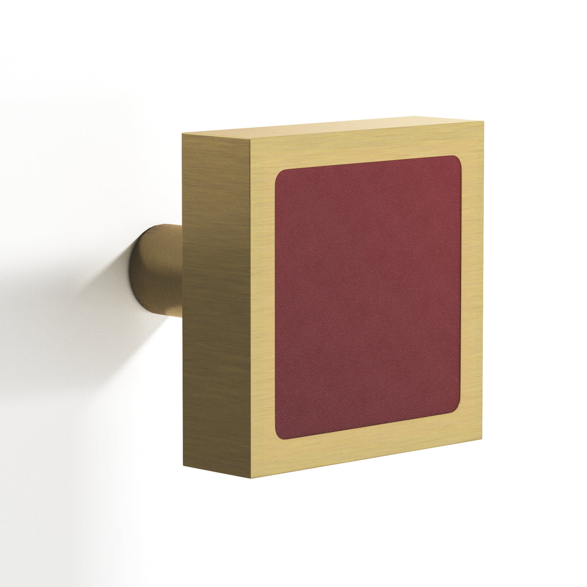Tanner's Craft L520 leather cabinet knob in Antique Brass