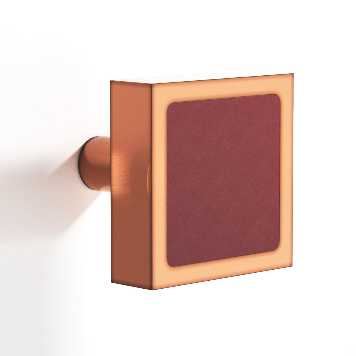 Tanner's Craft L520 leather cabinet knob in Antique Copper