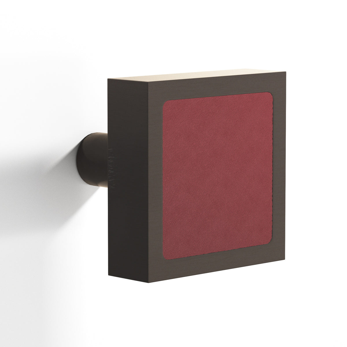 Tanner's Craft L520 leather cabinet knob in Dark Statuary Bronze