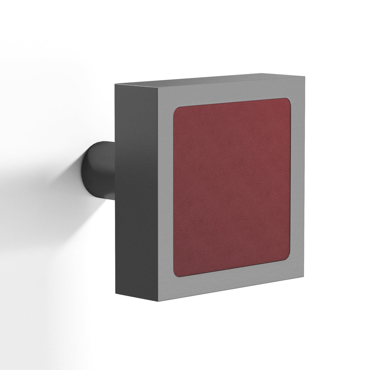 Tanner's Craft L520 leather cabinet knob in Graphite