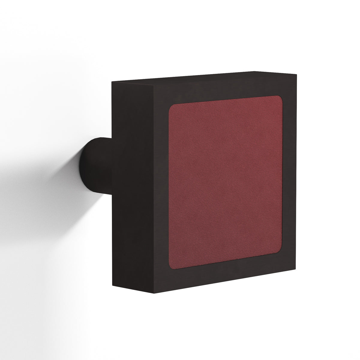 Tanner's Craft L520 leather cabinet knob in Matte Dark Statuary Bronze