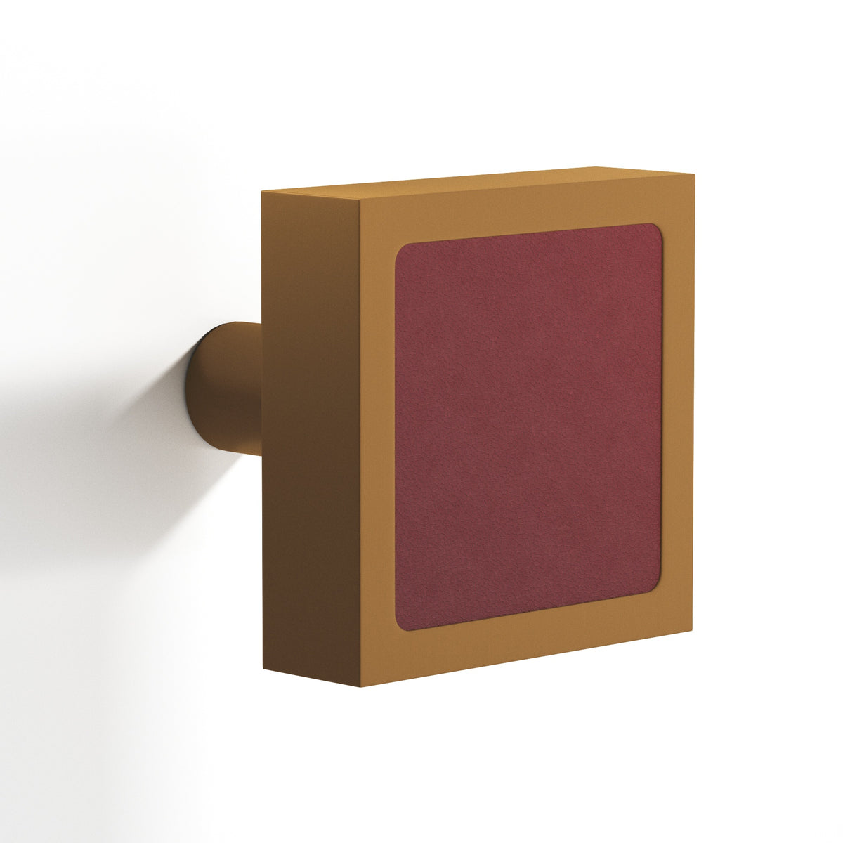 Tanner's Craft L520 leather cabinet knob in Matte Light Statuary Bronze