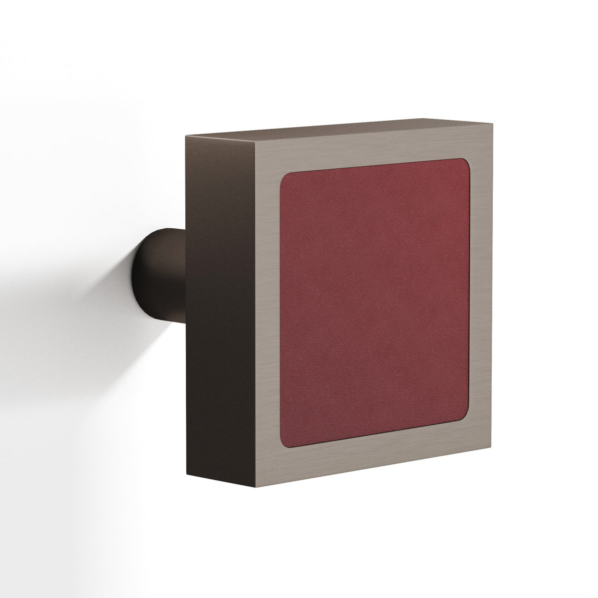 Tanner's Craft L520 leather cabinet knob in Pewter
