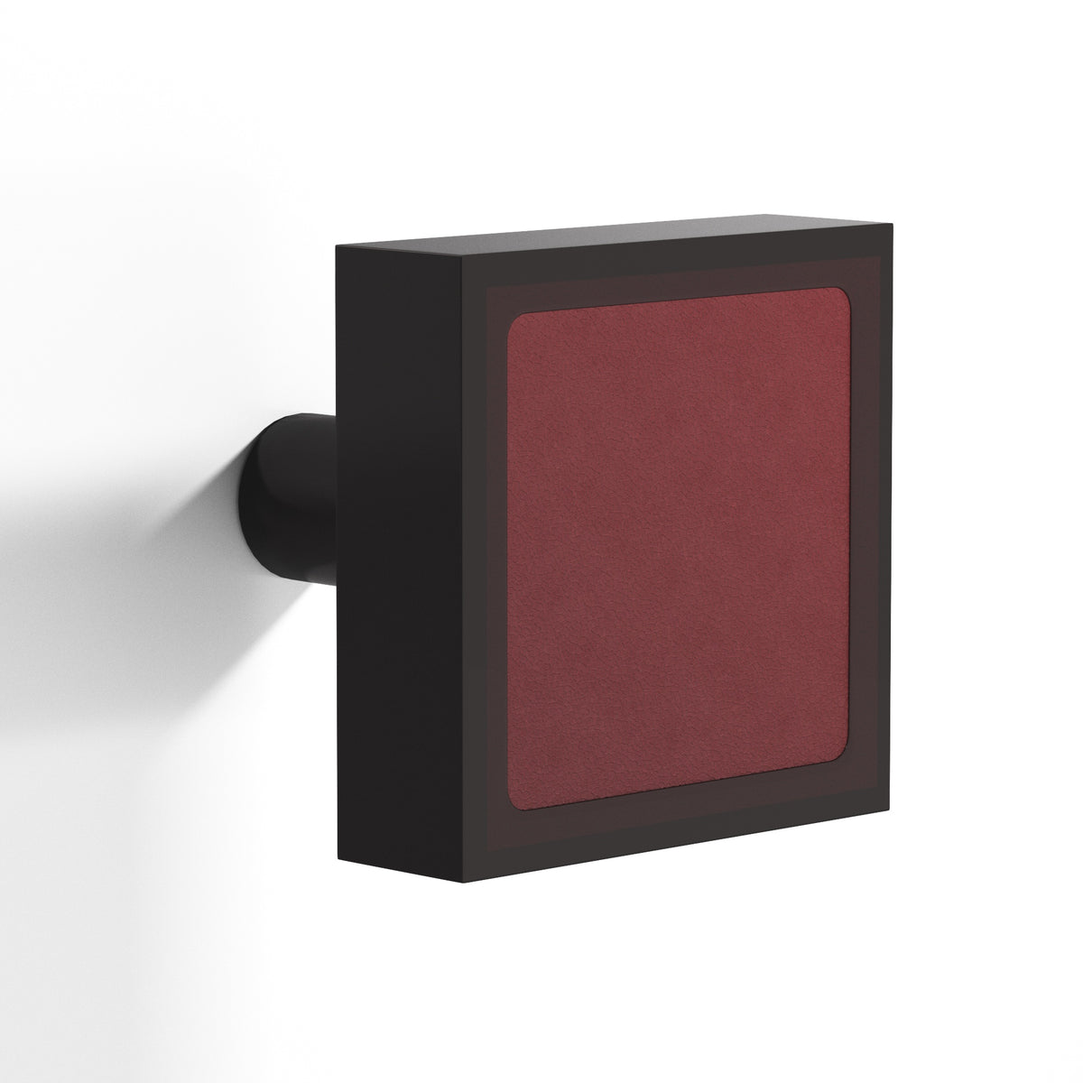 Tanner's Craft L520 leather cabinet knob in Satin Black