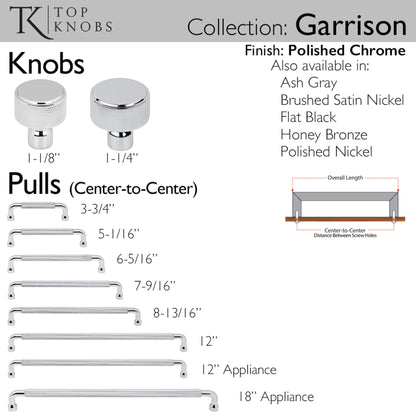 Top Knobs Garrison Length Round Knob