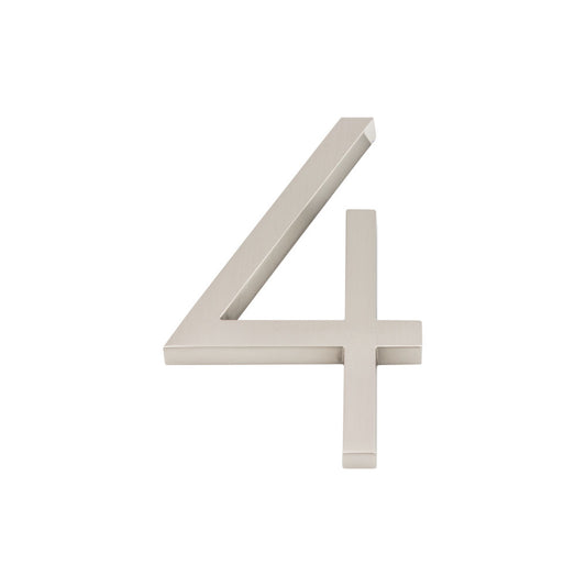 Atlas Modern Avalon 6" H  House Number (AVN4-L) - Brushed Nickel