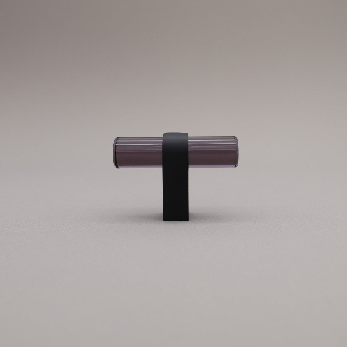 Hapny Clarity Acrylic Cabinet Knob - Smoke / Matte Black