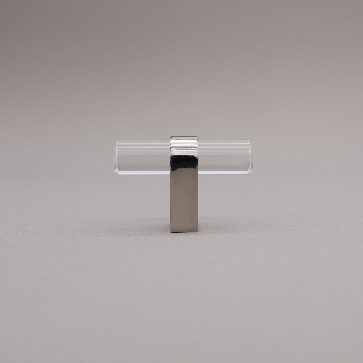 Hapny Clarity Acrylic Cabinet Knob - Clear / Polished Nickel