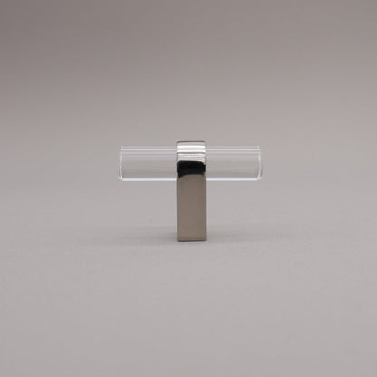 Hapny Clarity Acrylic Cabinet Knob - Clear / Polished Nickel