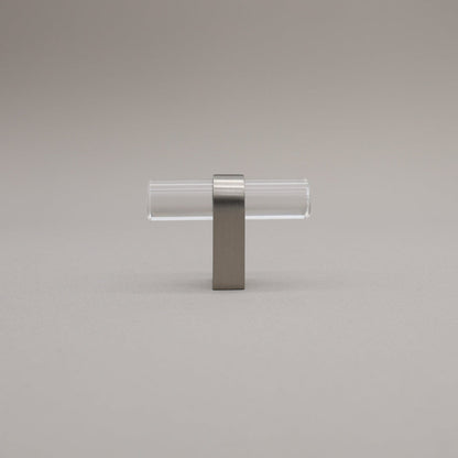 Hapny Clarity Acrylic Cabinet Knob - Clear / Satin Nickel