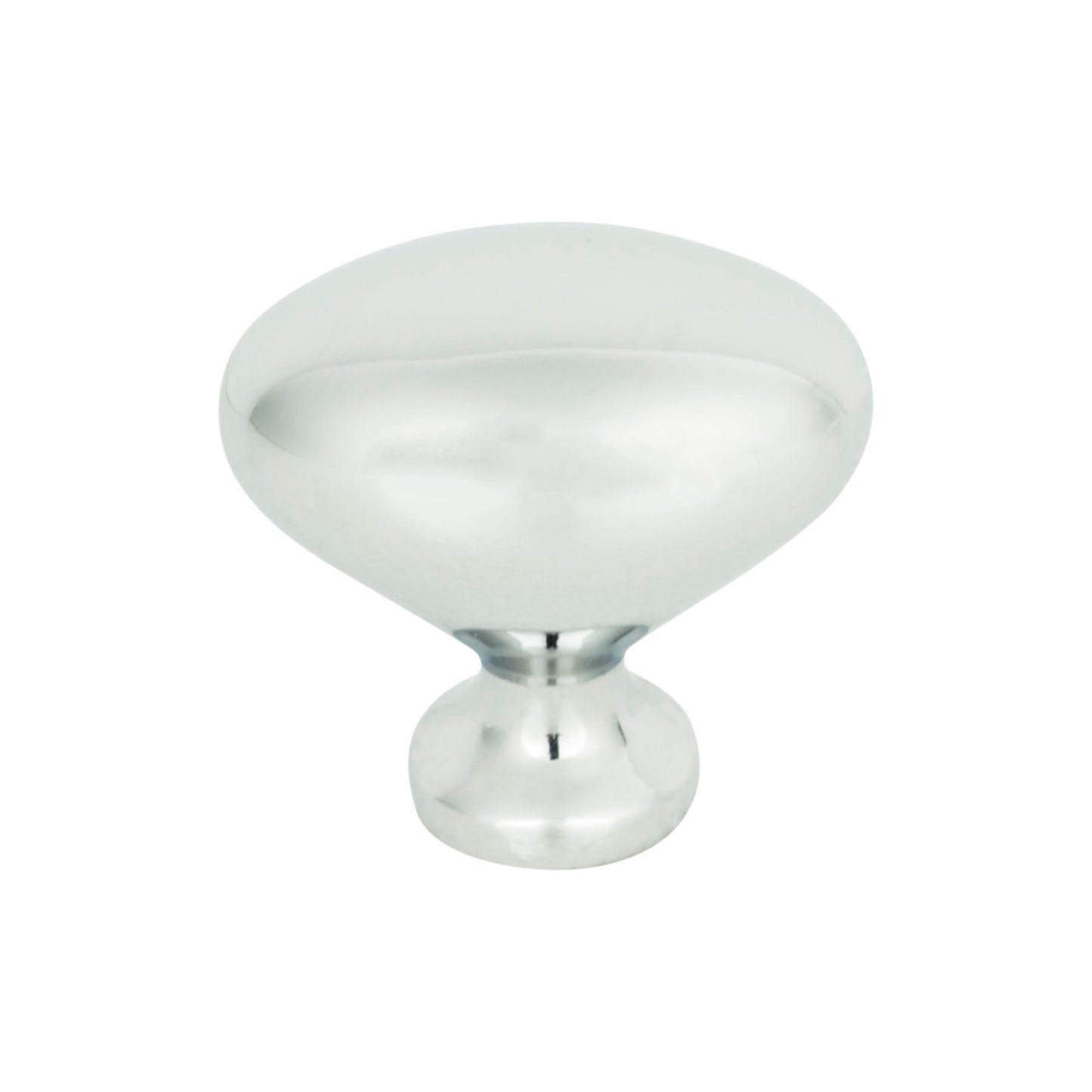 Atlas Robin Egg 1 1/4" Length Oval Knob (A804) - Polished Chrome