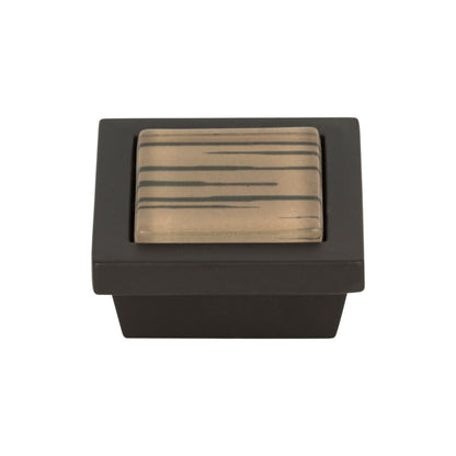 Atlas Spa Length Square Knob - Aged Bronze