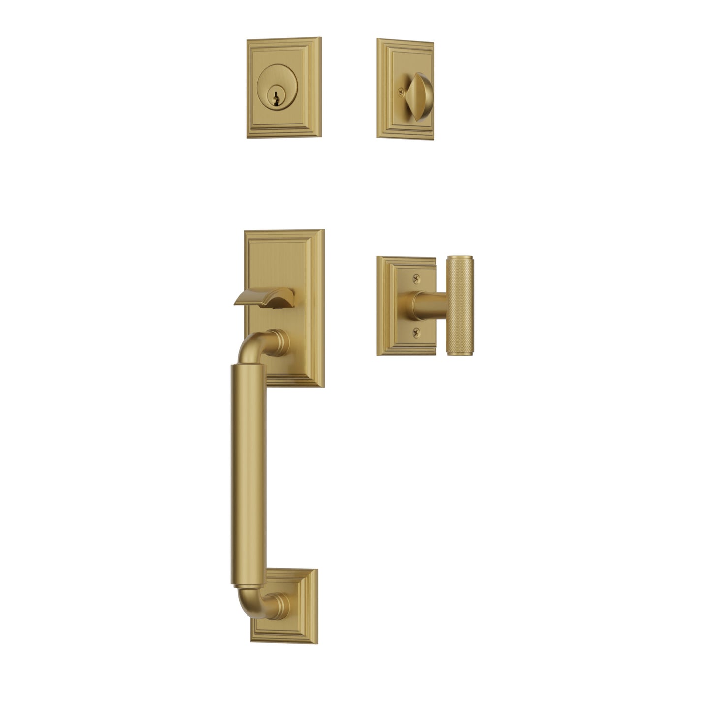 Emtek Manning Sectional Entrance Handleset – French Antique