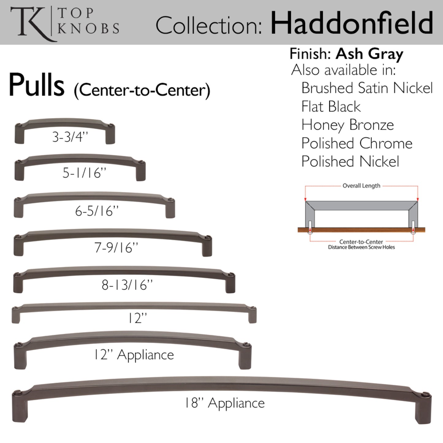 Top Knobs Haddonfield Bar Pull