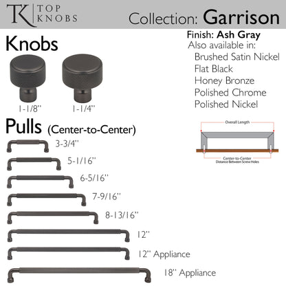 Top Knobs Garrison Length Round Knob