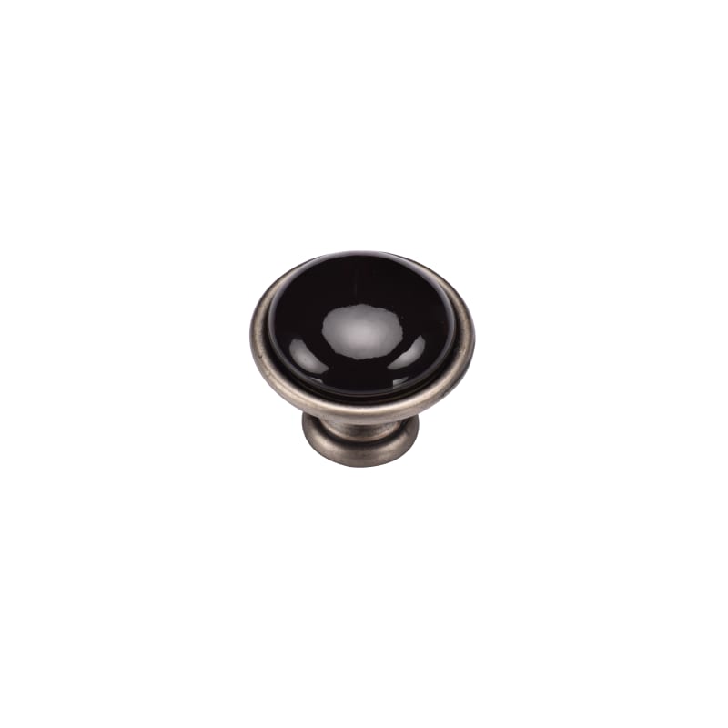 Dome Black Ceramic Cabinet Knob