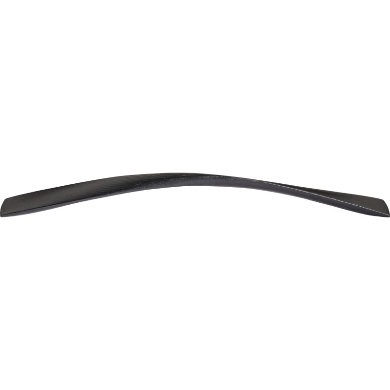 Ashley Norton Arc Designer Wood Cabinet Pull - 12 5/8" CTC - Black Stained Ash