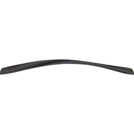 Ashley Norton Arc Designer Wood Cabinet Pull - 12 5/8" CTC - Black Stained Ash