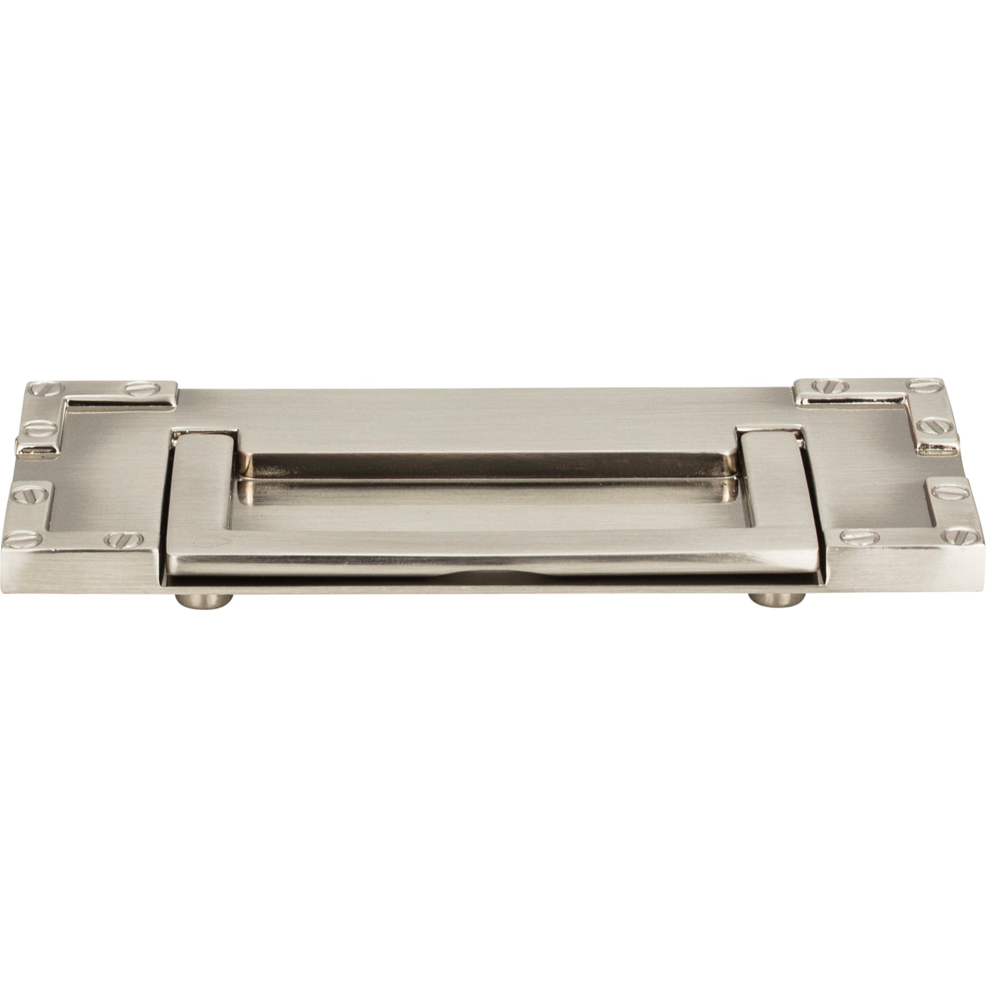 Atlas Campaign 3" Center to Center Drop Handle (380) - Brushed Nickel