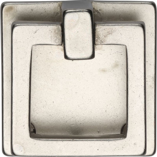 Ashley Norton Square Drop Pull on Plate - White Bronze