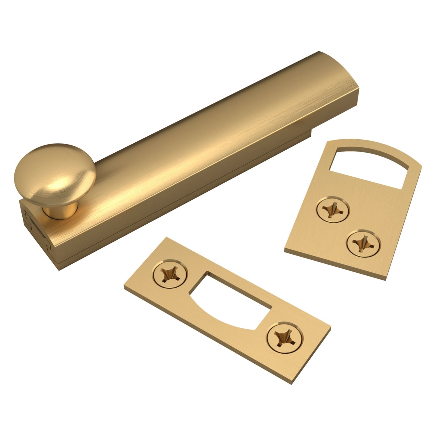 Baldwin Surface Bolt 3" in Lifetime (PVD) Satin Brass