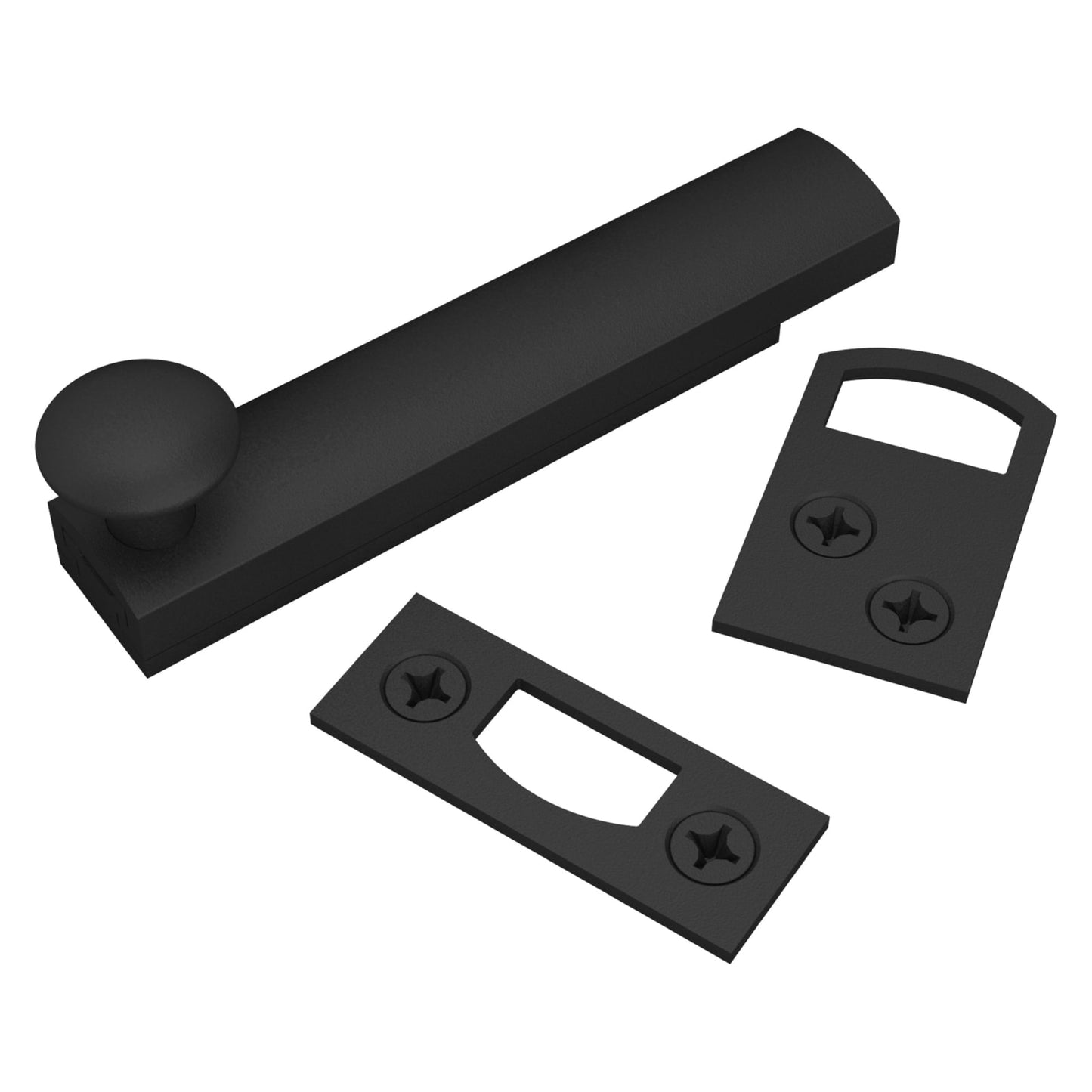 Baldwin Surface Bolt 3" in Satin Black