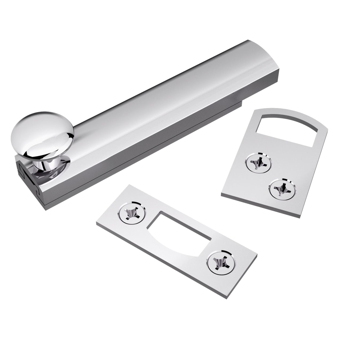 Baldwin Surface Bolt 3" in Polished Chrome