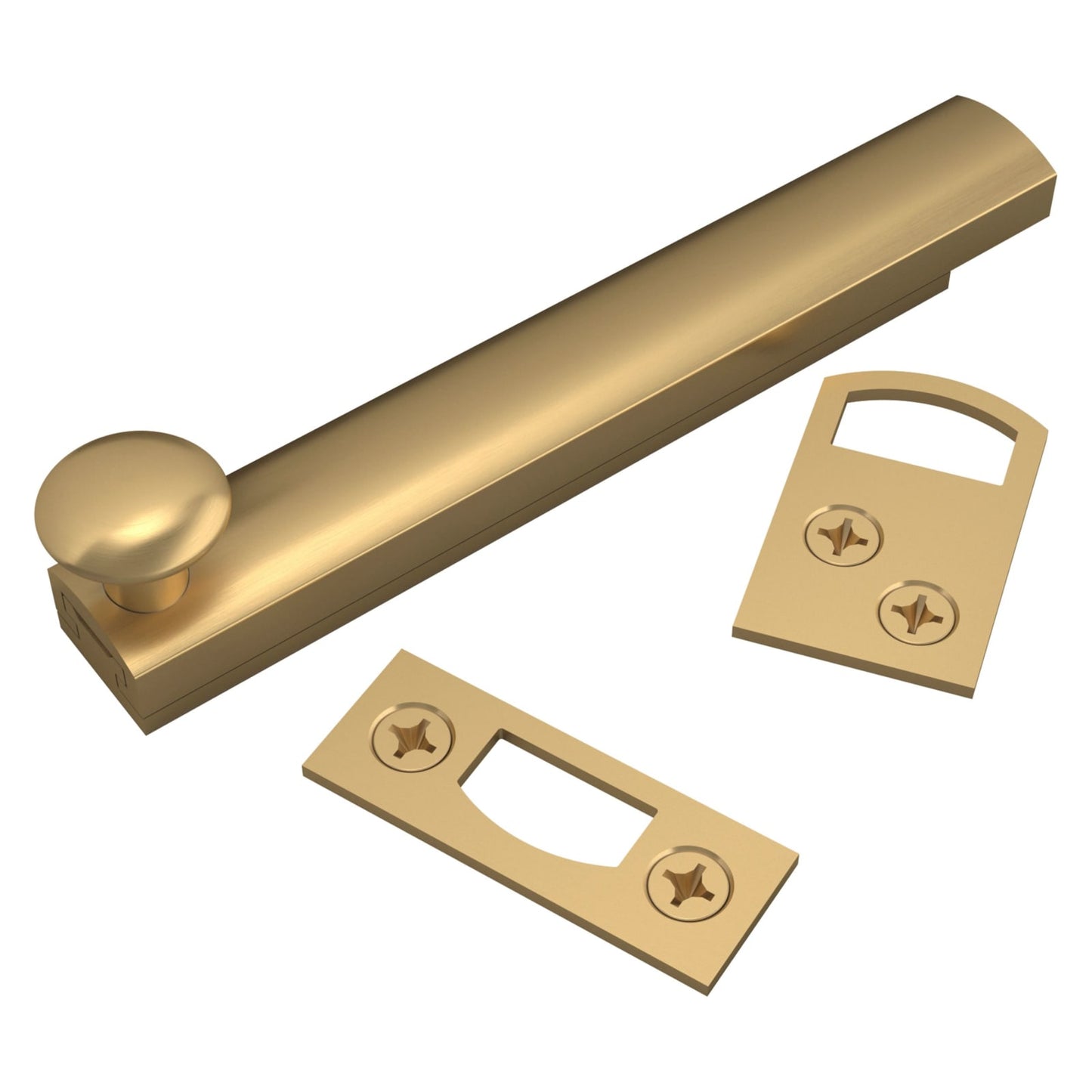 Baldwin Surface Bolt 4" in Vintage Brass