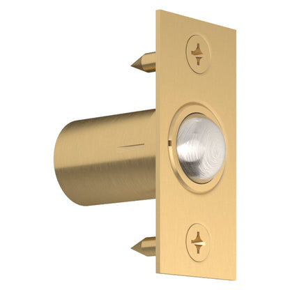 Baldwin Adjustable Ball Catch, Door Mounted in Vintage Brass