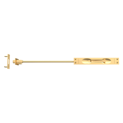 Baldwin Flush Bolt with 12" Rod in Lifetime (PVD) Satin Brass