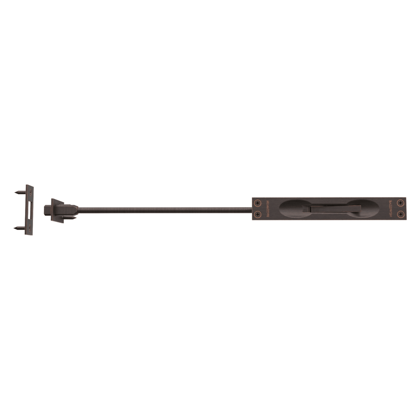 Baldwin Flush Bolt with 12" Rod in Venetian Bronze