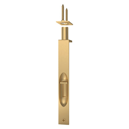 Baldwin Flush Bolt 6" in Vintage Brass