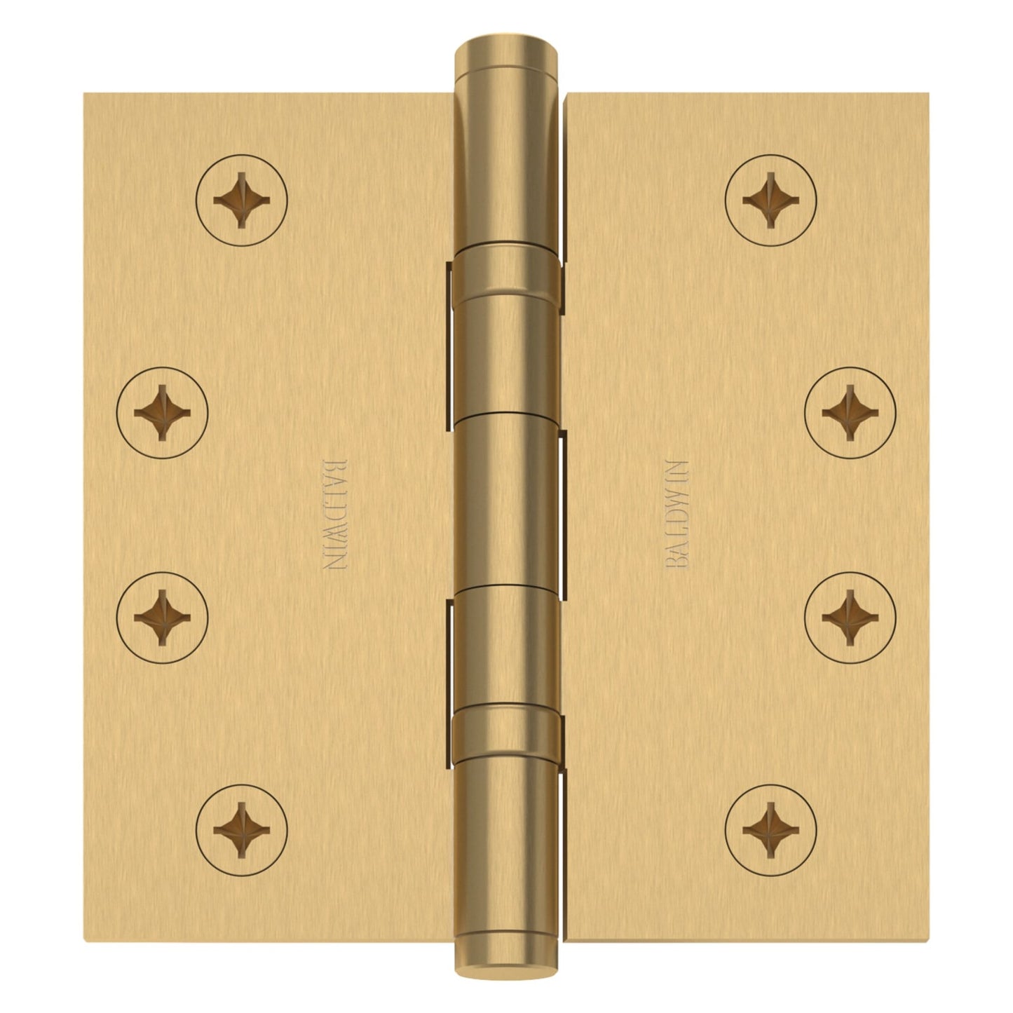Baldwin Ball Bearing Hinge 4" x 4" in Vintage Brass