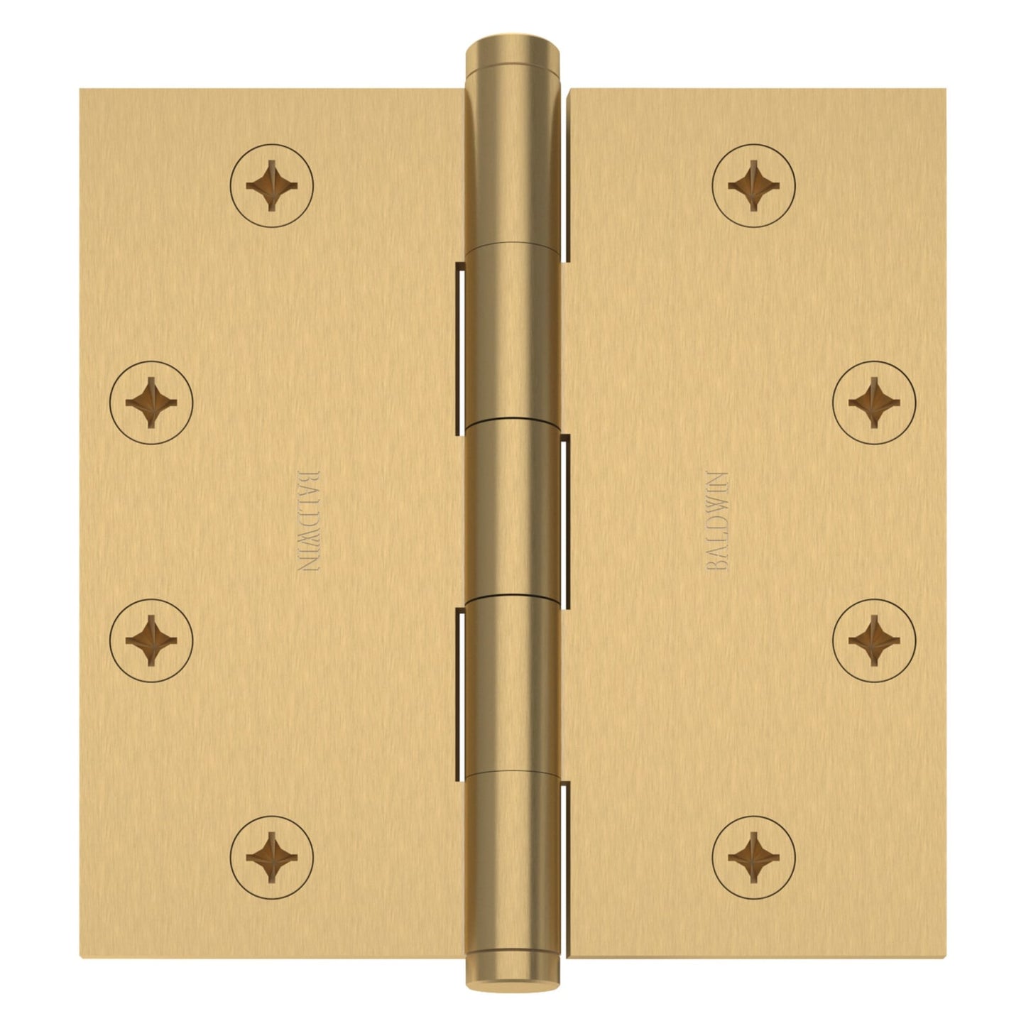 Baldwin Hinge 4-1/2" x 4-1/2" Square Corner in Vintage Brass