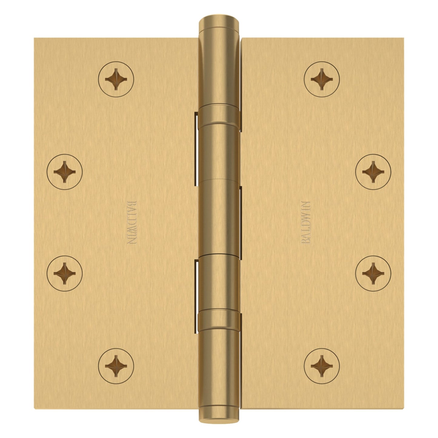 Baldwin Ball Bearing Hinge 4-1/2" x 4-1/2" in Vintage Brass