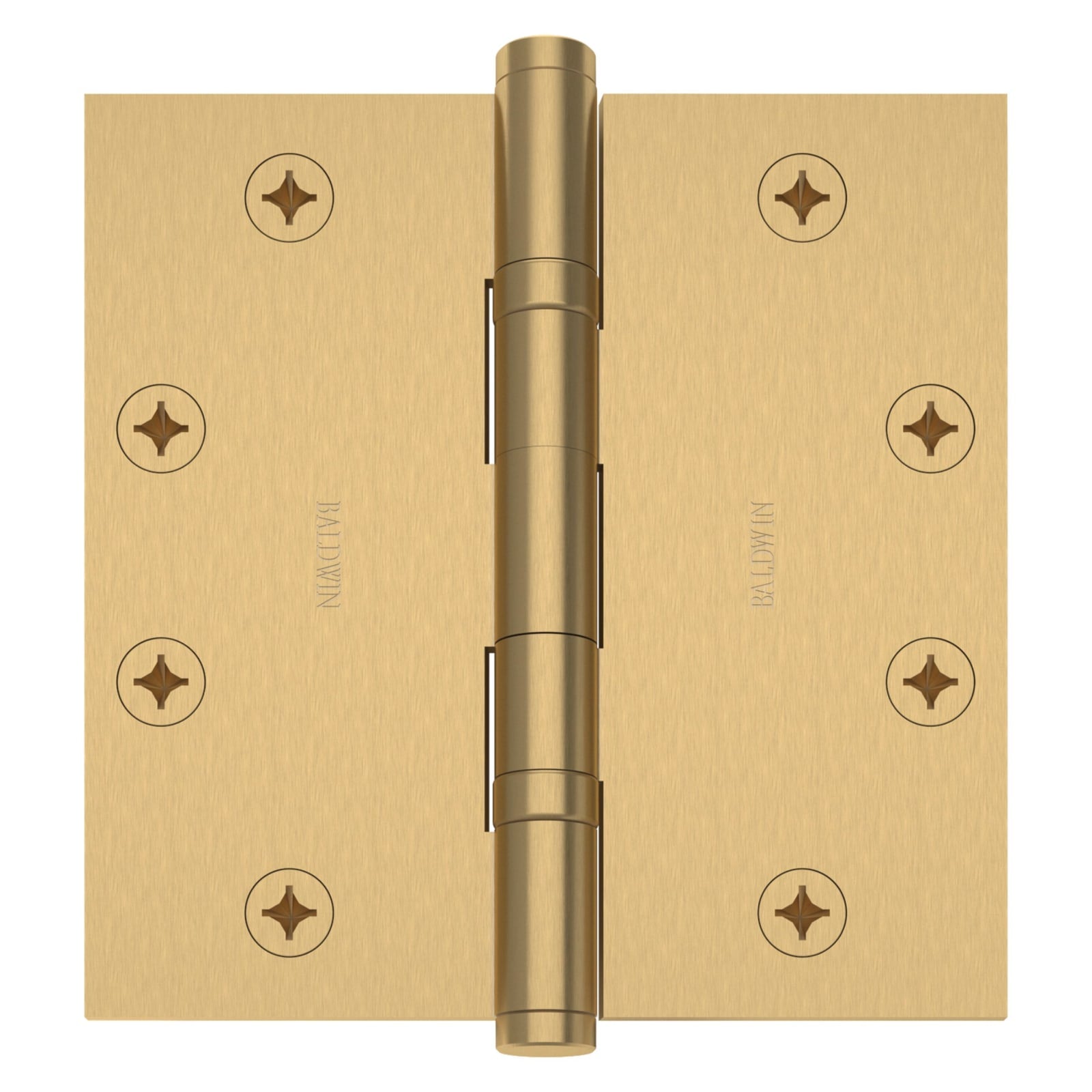 Baldwin Ball Bearing Hinge 4-1/2" x 4-1/2" in Vintage Brass