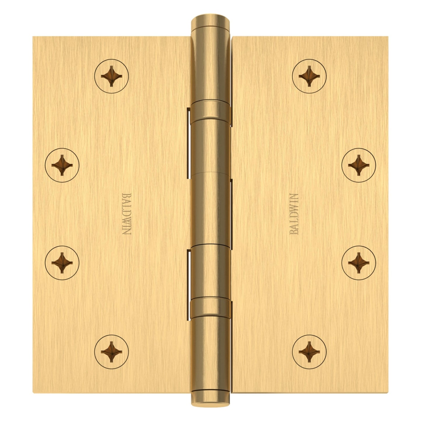 Baldwin Ball Bearing Hinge 4-1/2" x 4-1/2" in Lifetime (PVD) Satin Brass